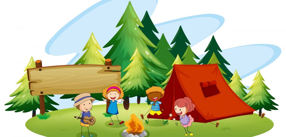 39162817 - children camping out in the park